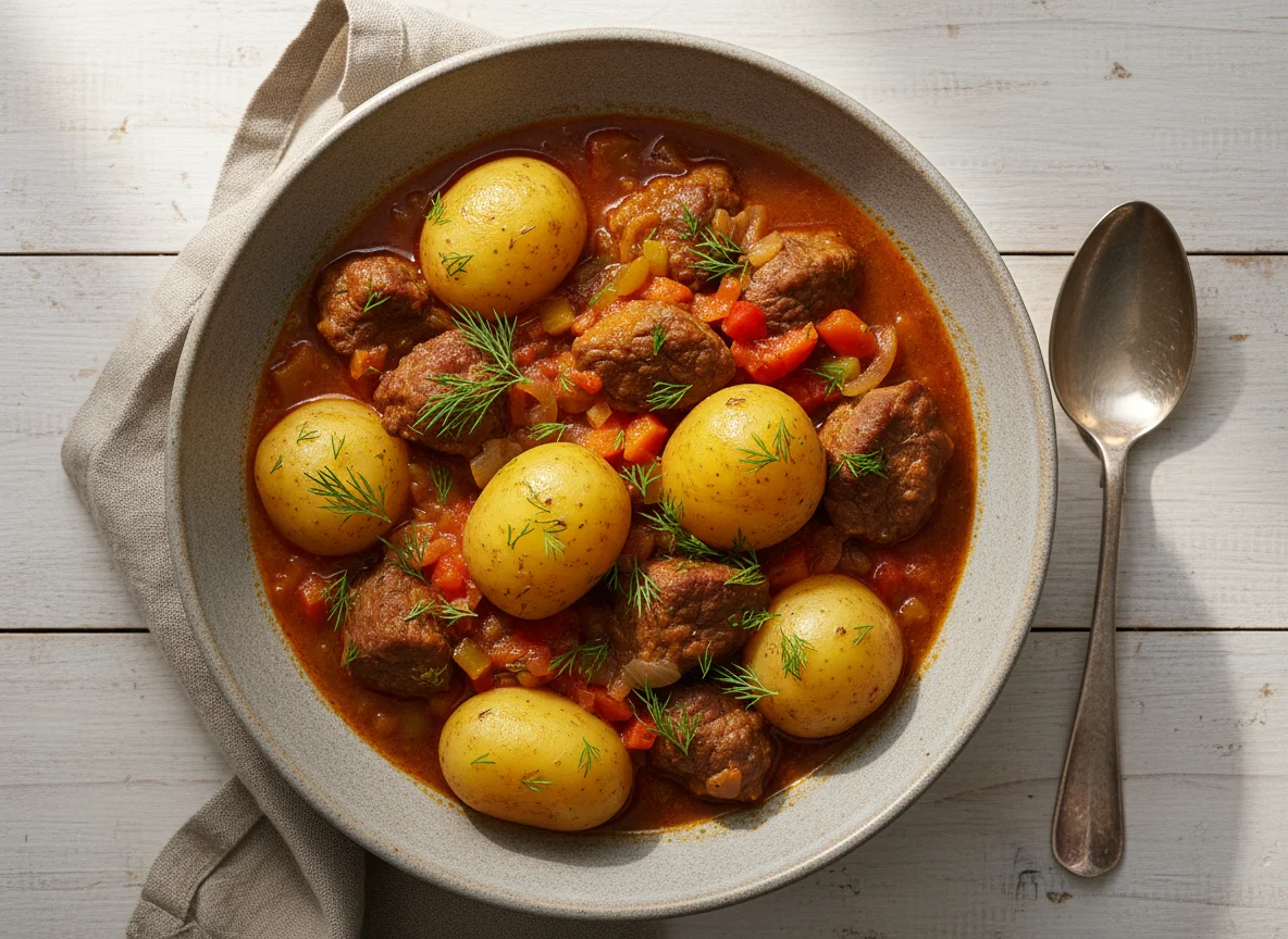 Мясное рагу с картофелем photo