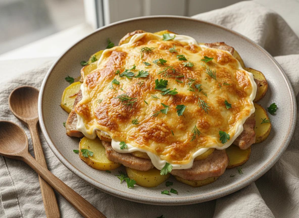 Мясо под сыром photo