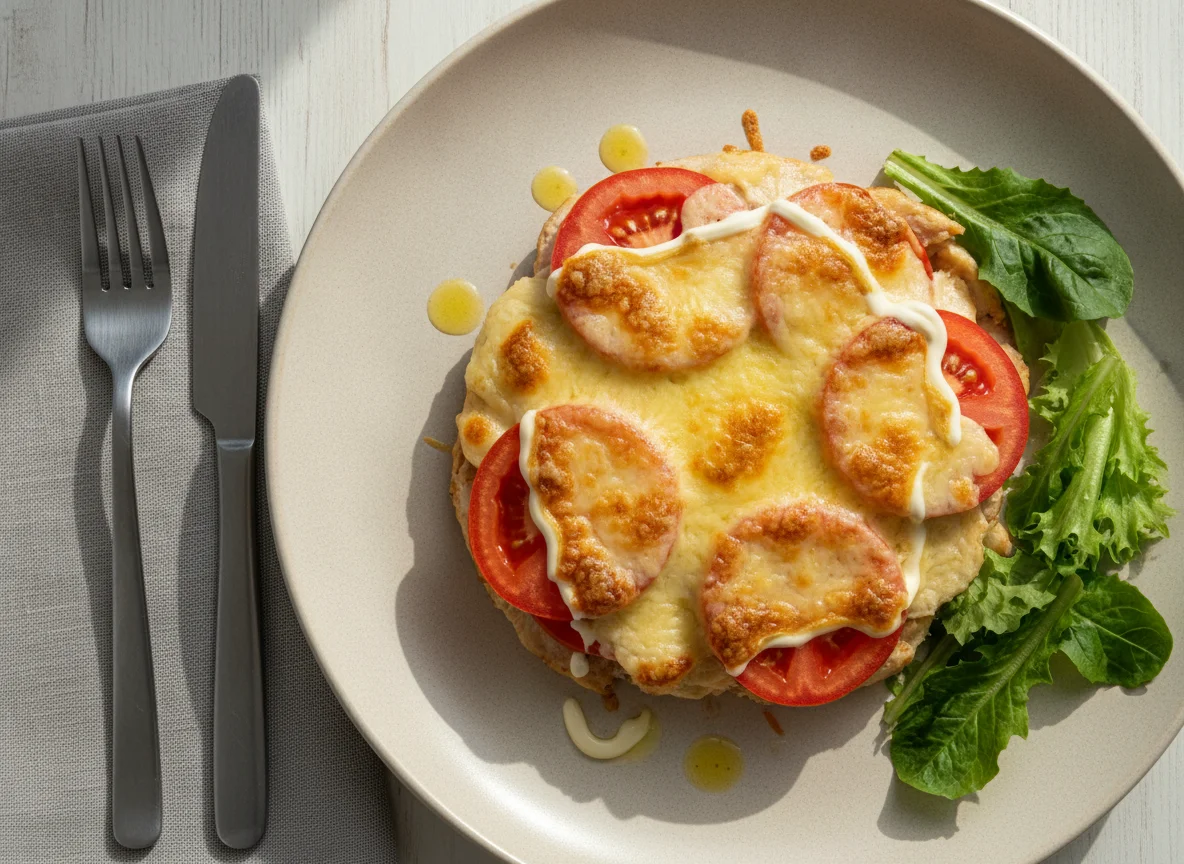 Мясо по-французски с курицей photo