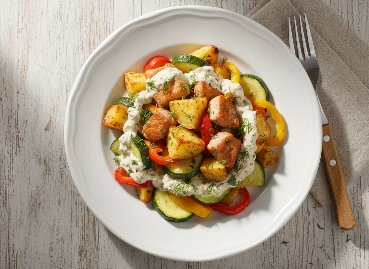 Мясо с овощами photo