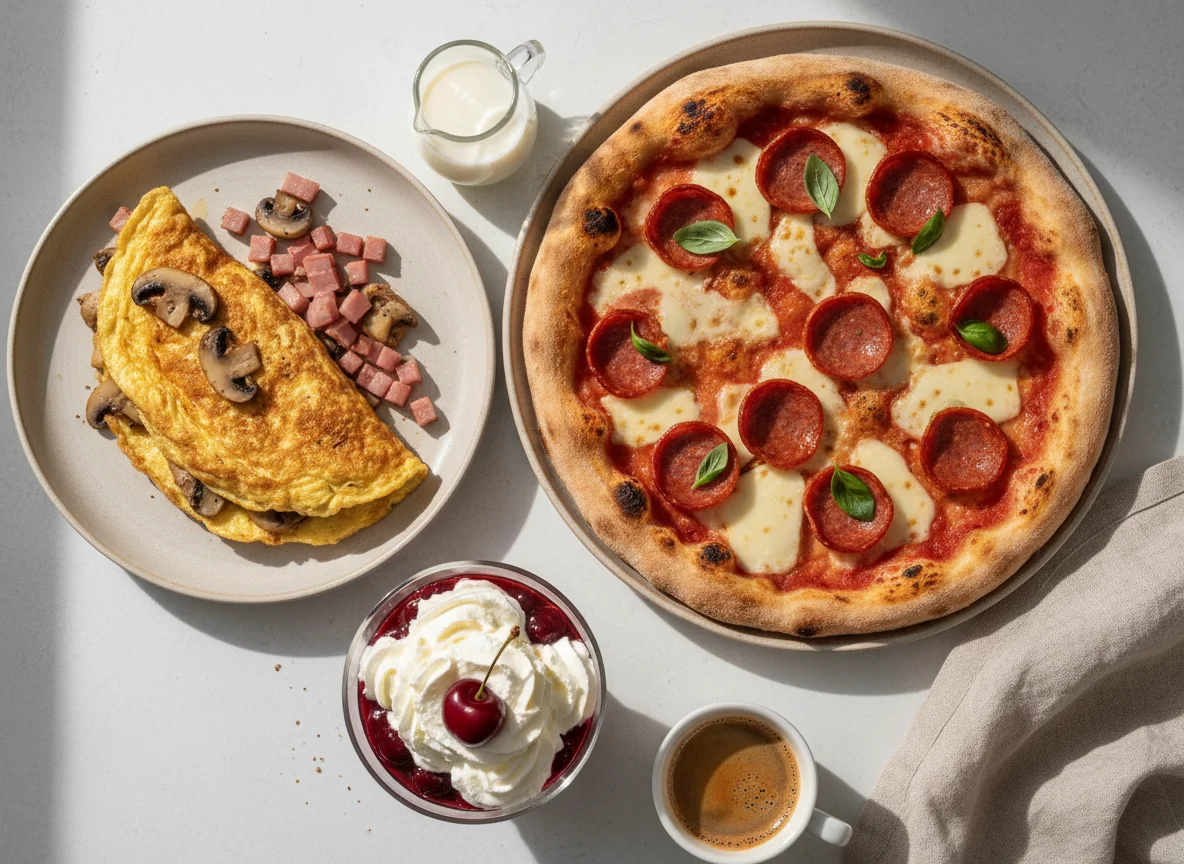 Меню из трех блюд photo