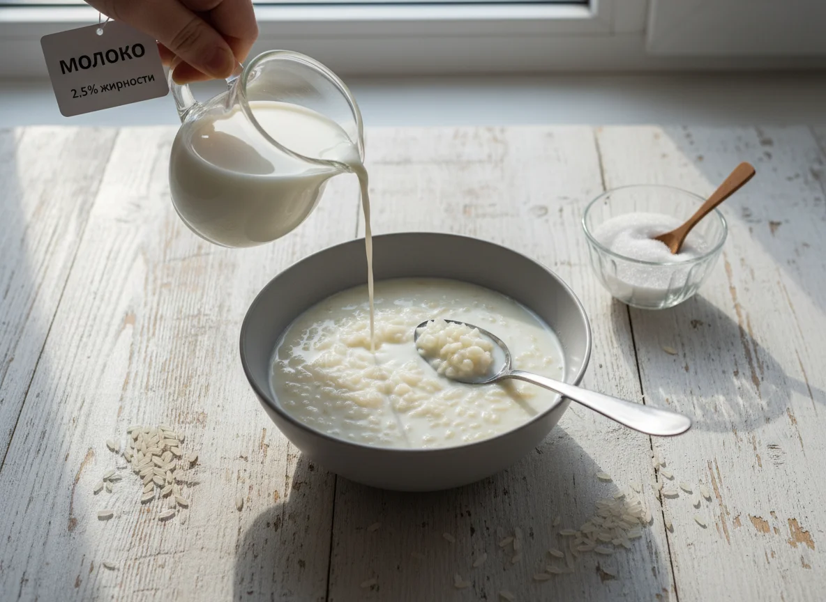 Молочная рисовая каша photo