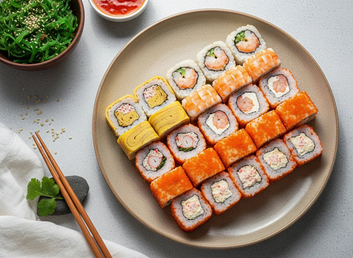 Набор суши и закусок photo