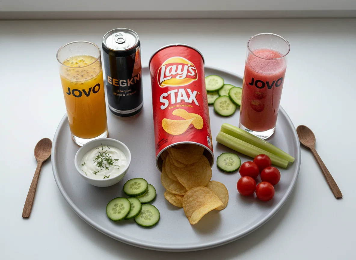 Набор закусок и напитков photo