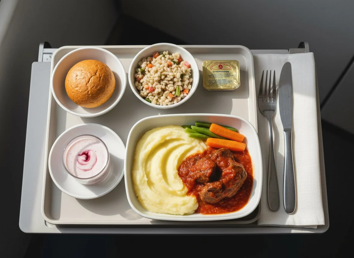 Обед в самолете photo