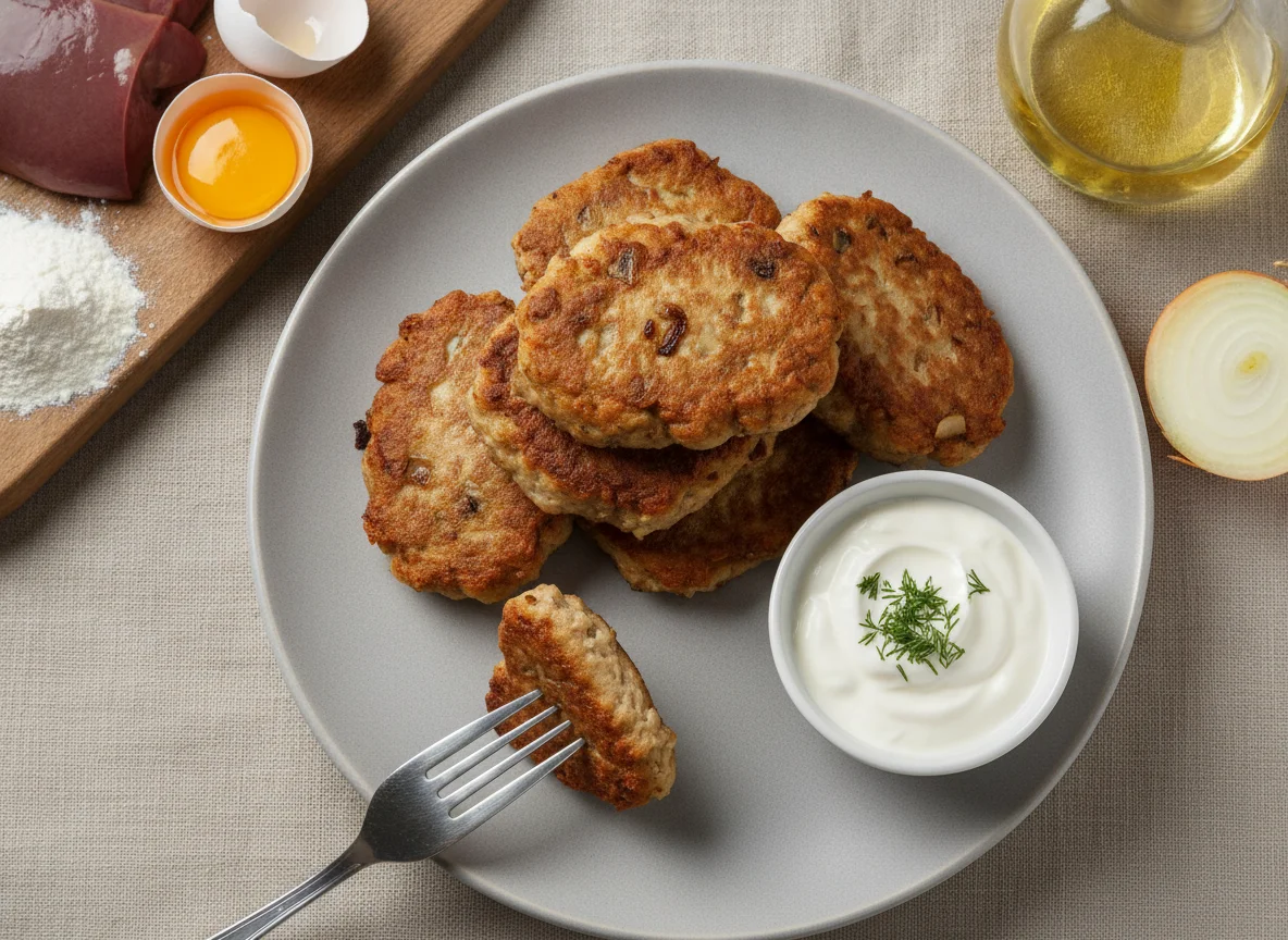 Оладьи из куриной печени photo