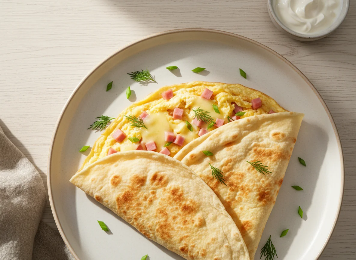 Омлет с лавашом photo