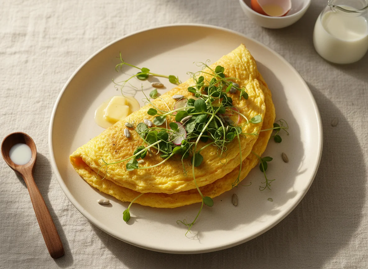 Омлет с микрозеленью photo