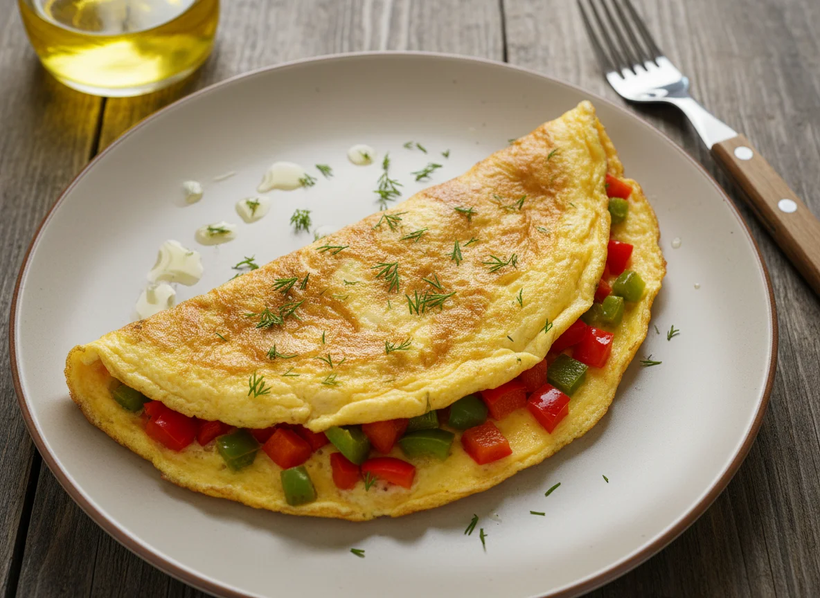 Омлет с перцем photo
