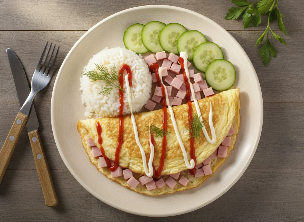 Омлет с рисом и овощами photo