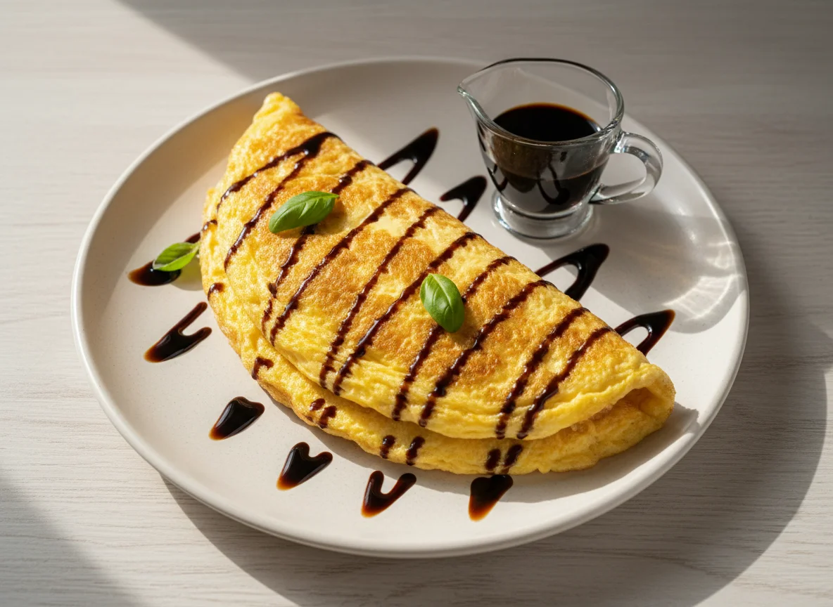 Омлет с соусом photo