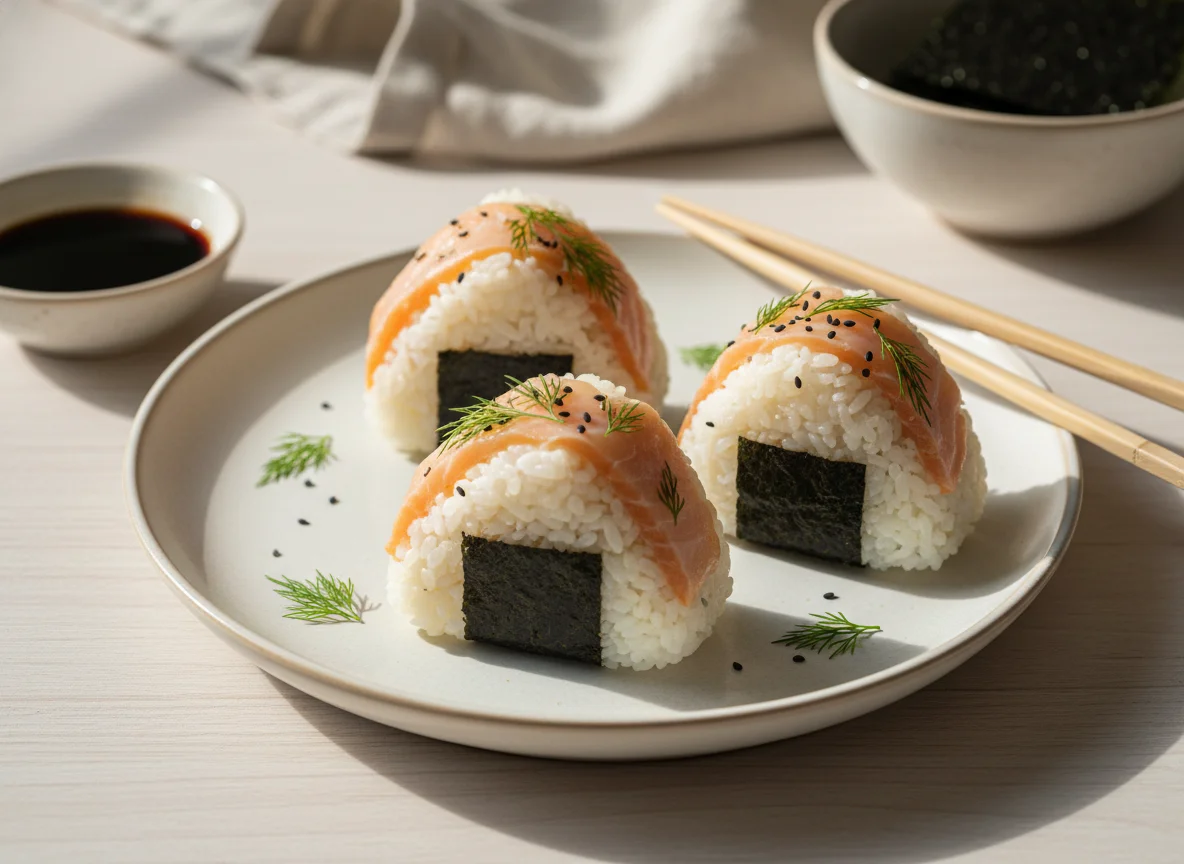 Онигири Филадельфия с форелью photo