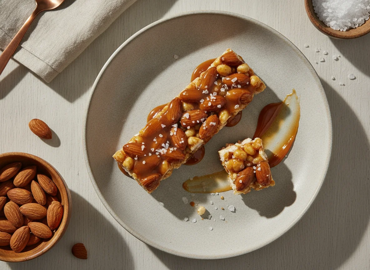 Ореховый батончик Nut&Go Миндаль с карамелью и морской солью photo