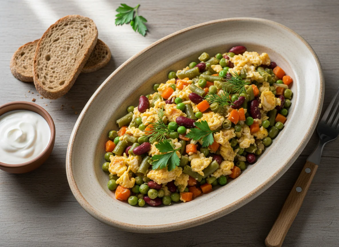 Овощная яичница photo