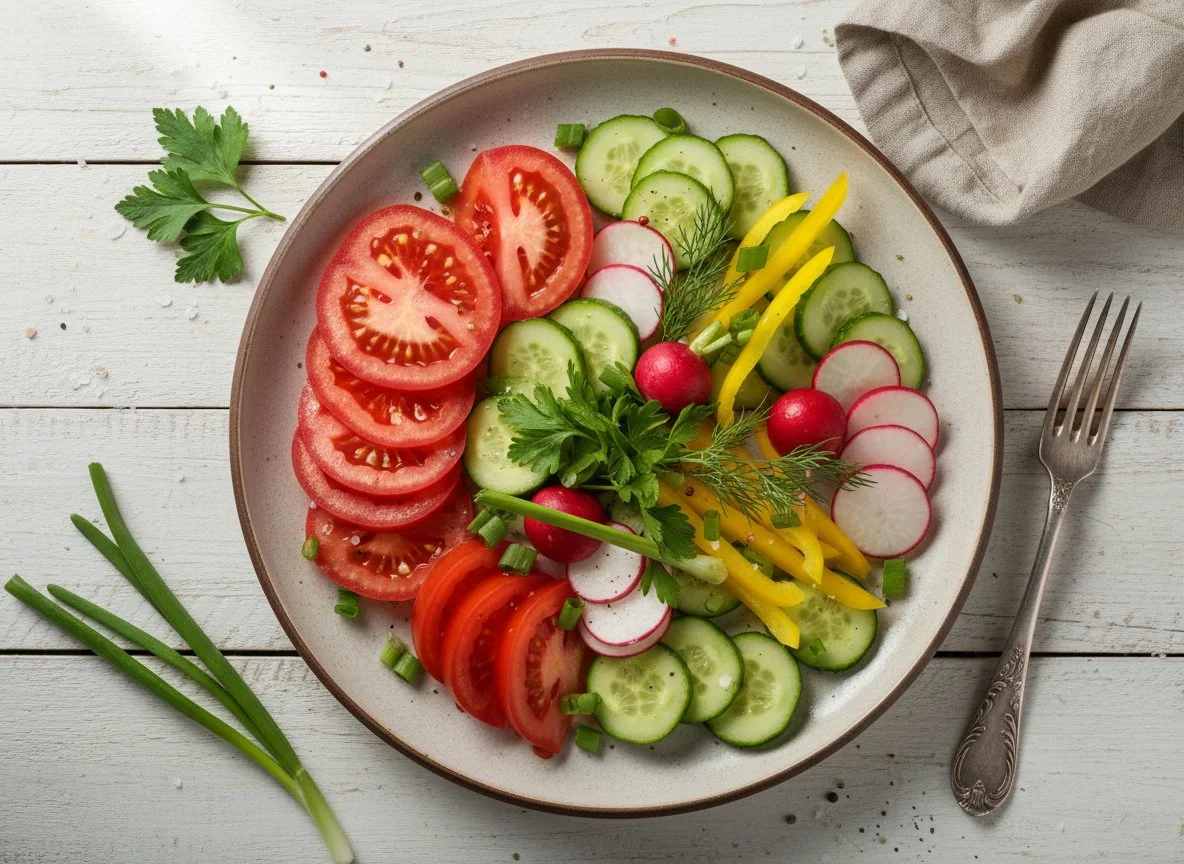 Овощная тарелка photo