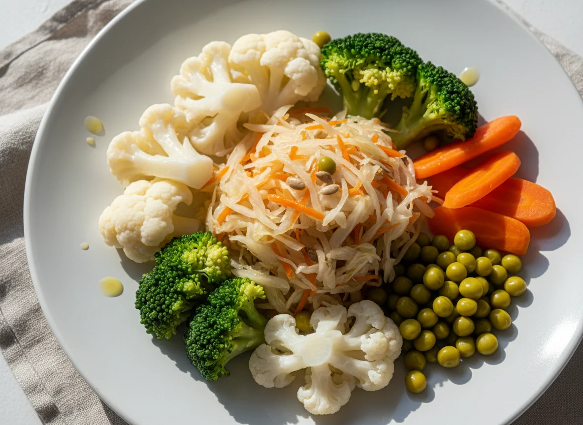 Овощное ассорти и квашеная капуста photo