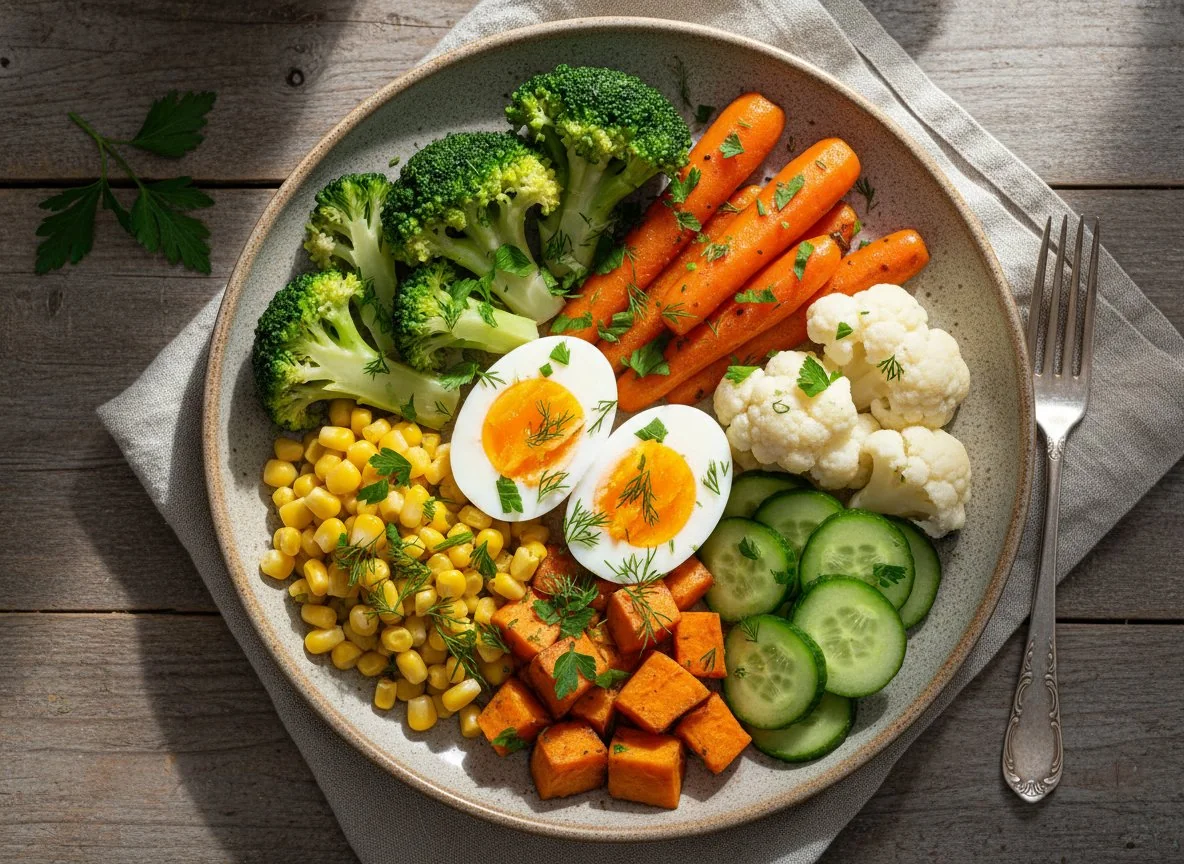 Овощное ассорти с яйцами photo