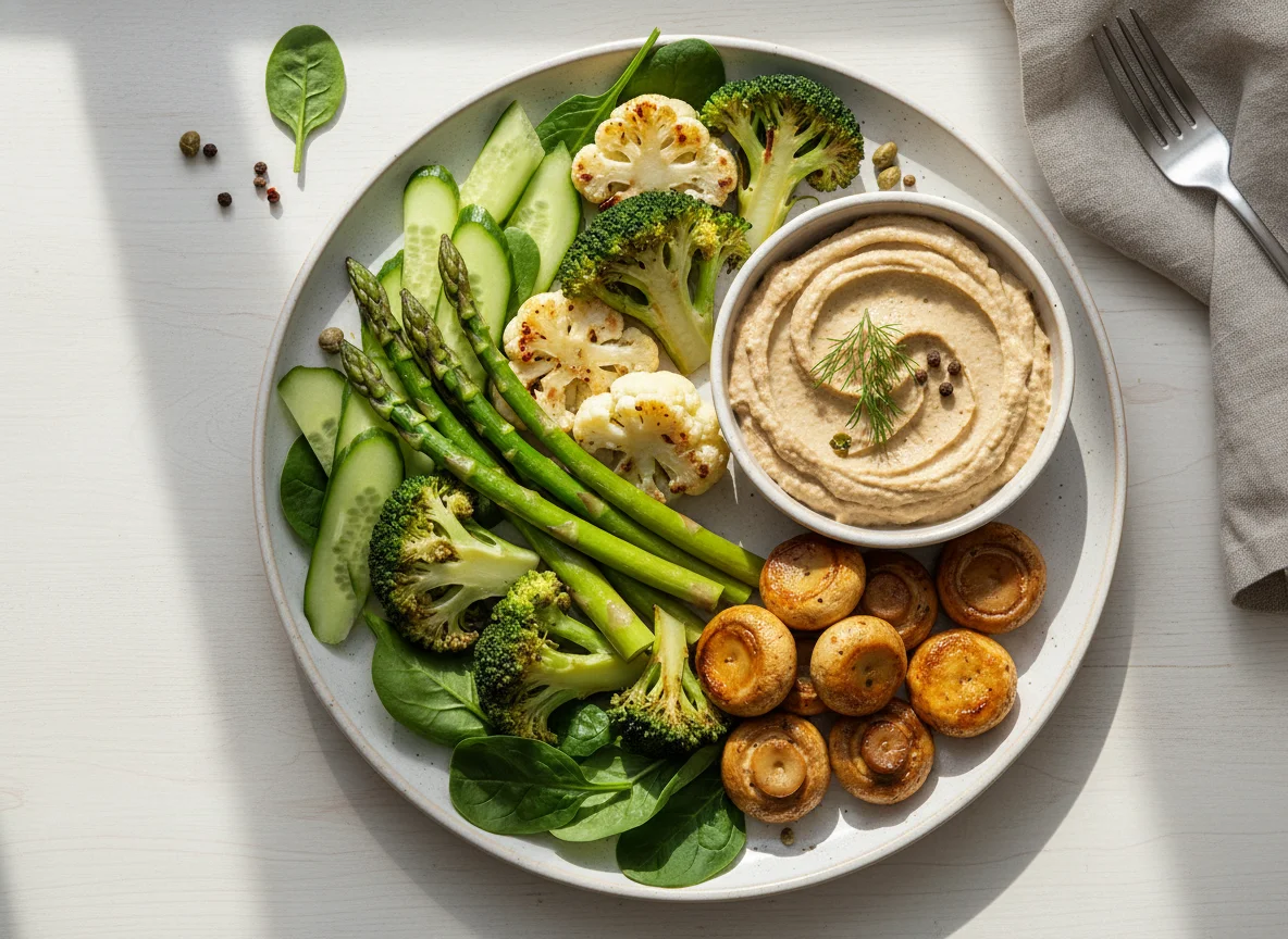 Овощное ассорти с грибами и паштетом photo