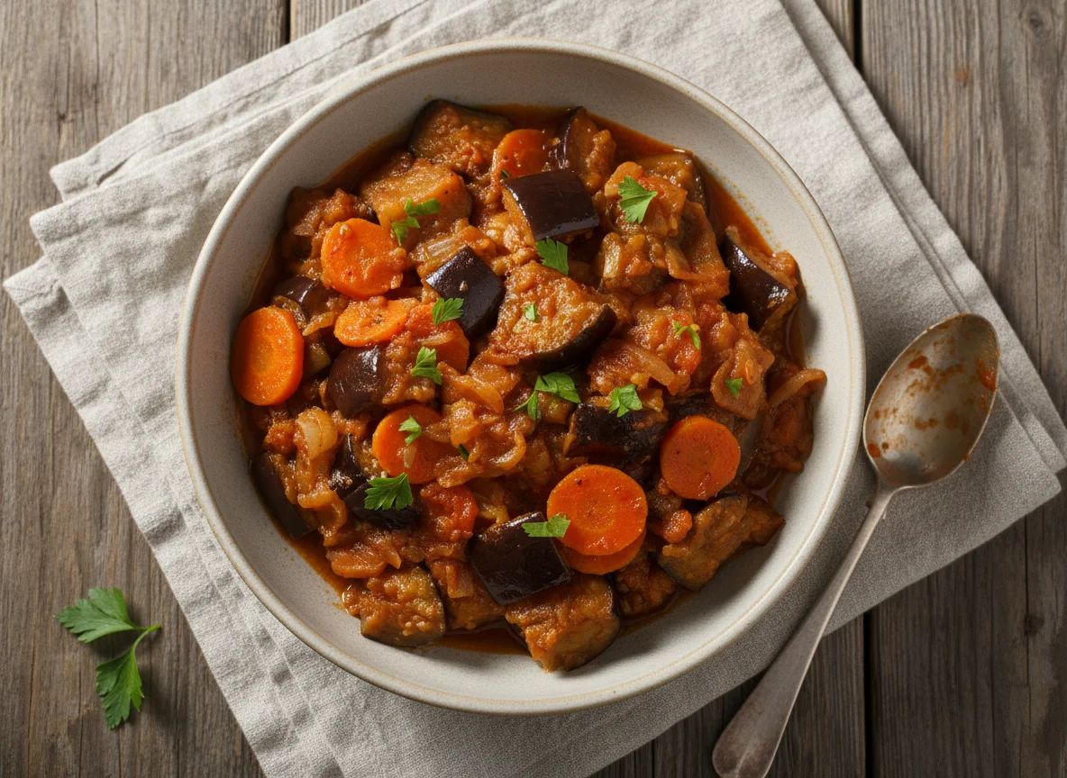 Овощное рагу с баклажанами photo