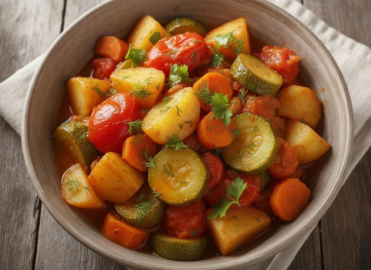 Овощное рагу с кабачками photo