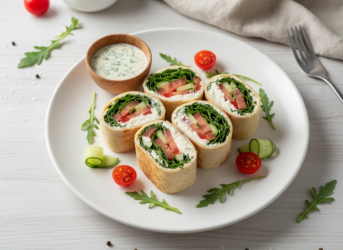 Овощной ролл с сыром photo