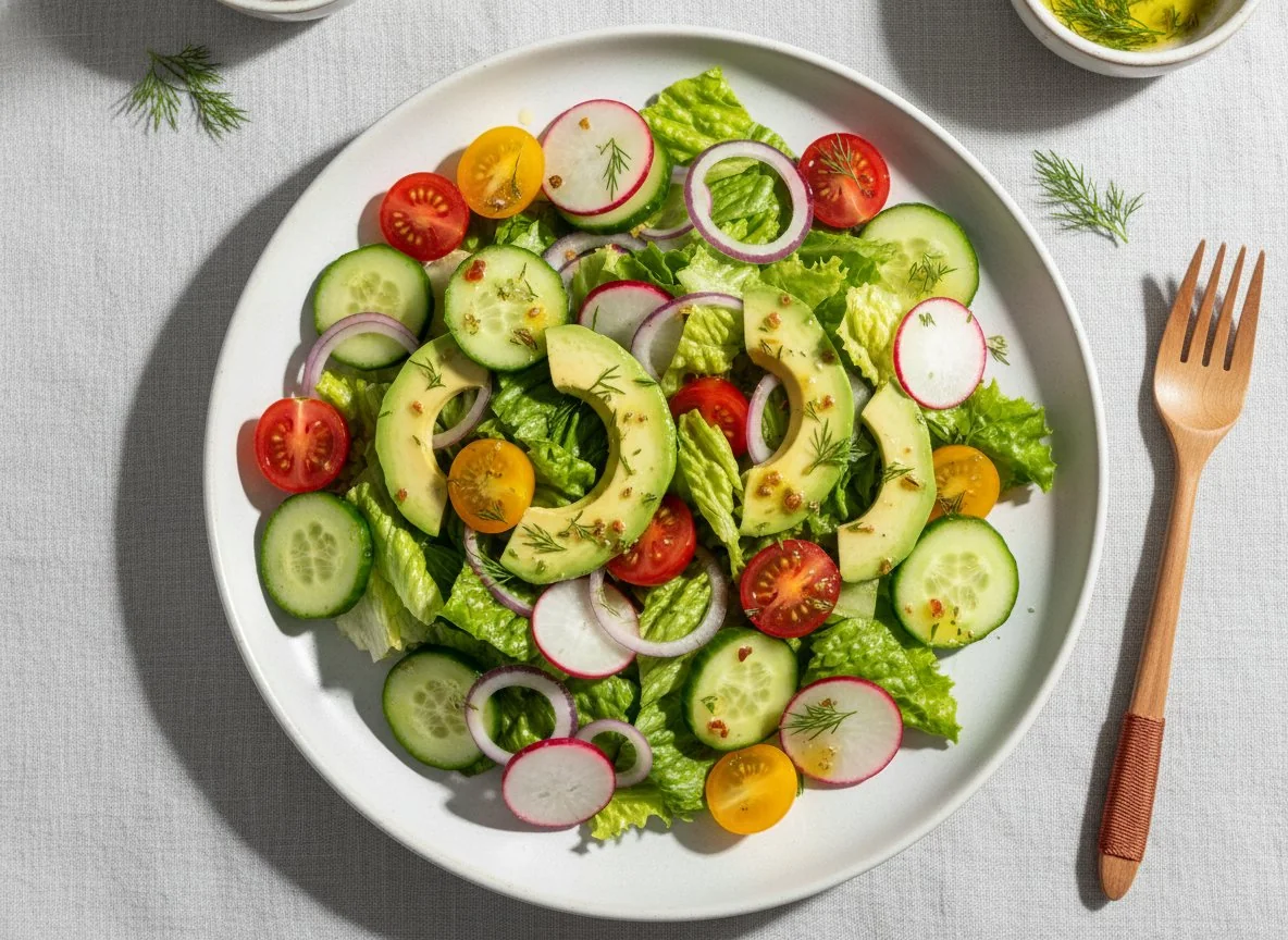 Овощной салат с авокадо photo