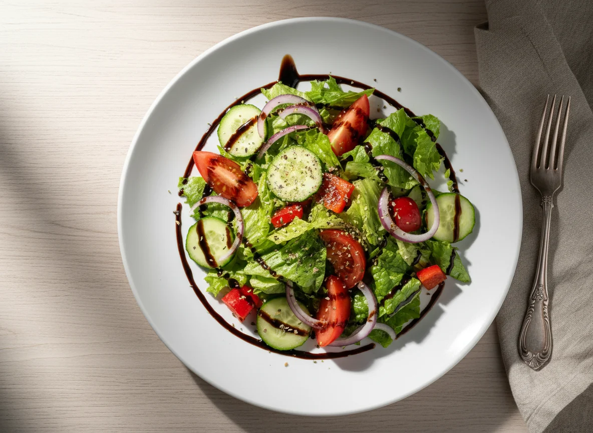 Овощной салат с бальзамическим соусом photo