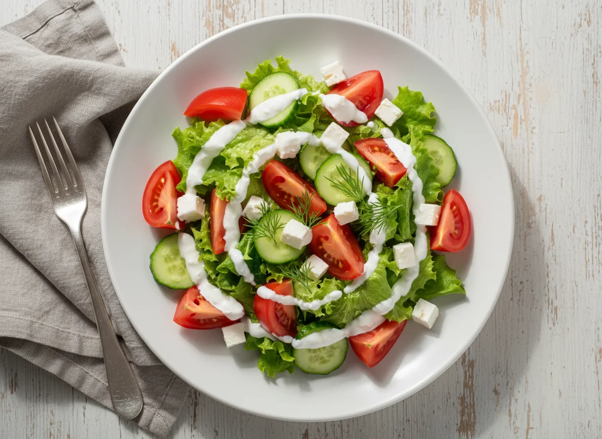 Овощной салат с йогуртом photo