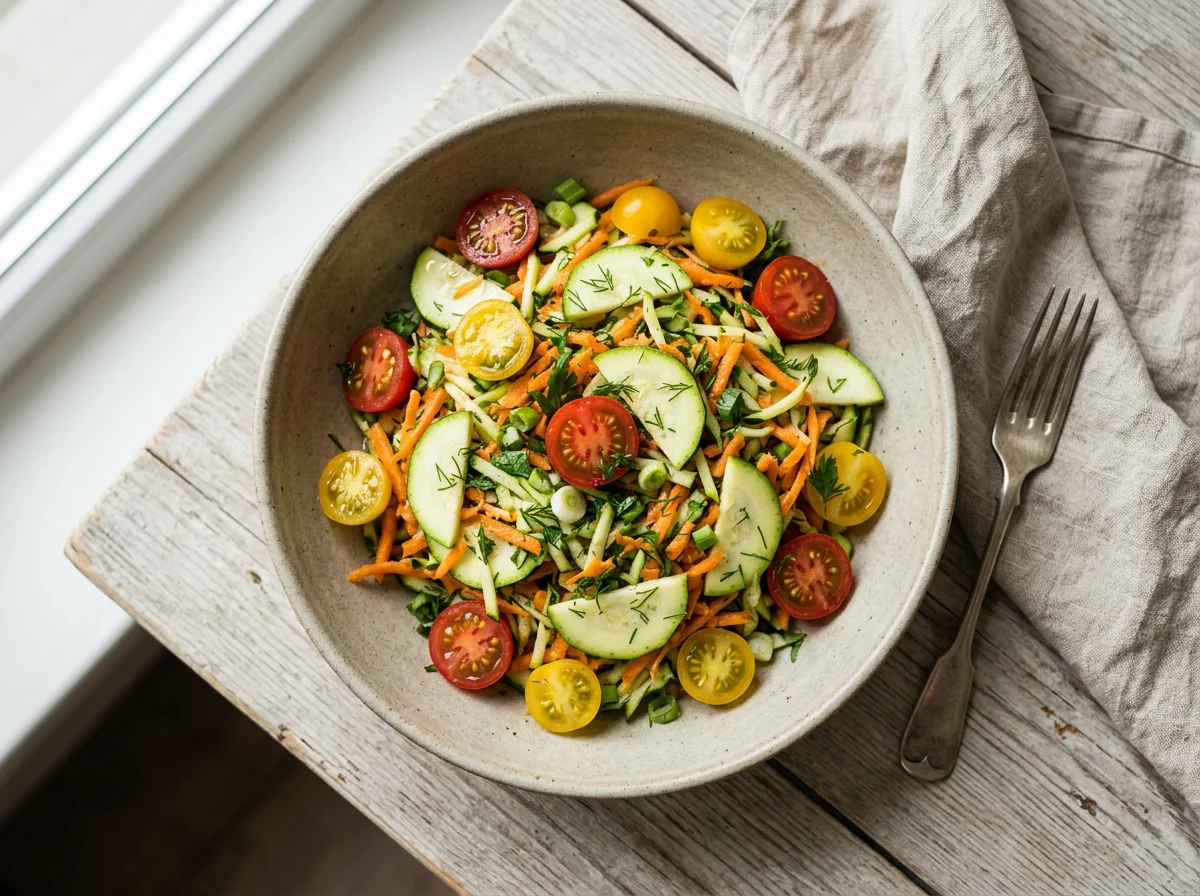 Овощной салат с кабачками и морковью photo