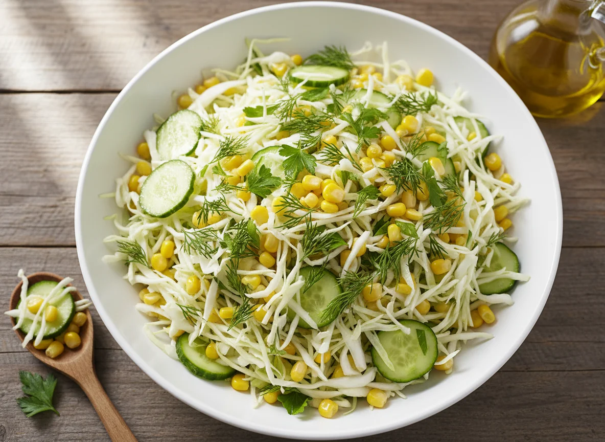 Овощной салат с кукурузой photo