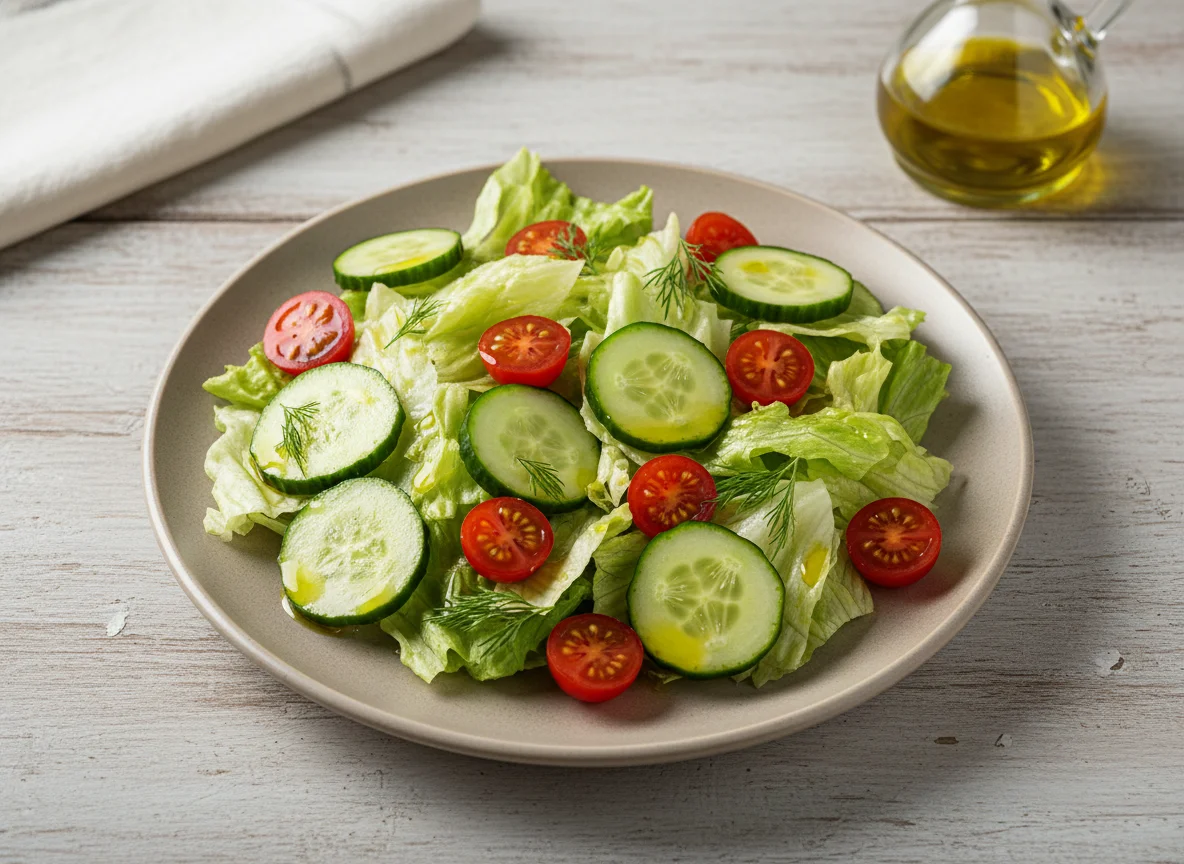 Овощной салат с оливковым маслом photo