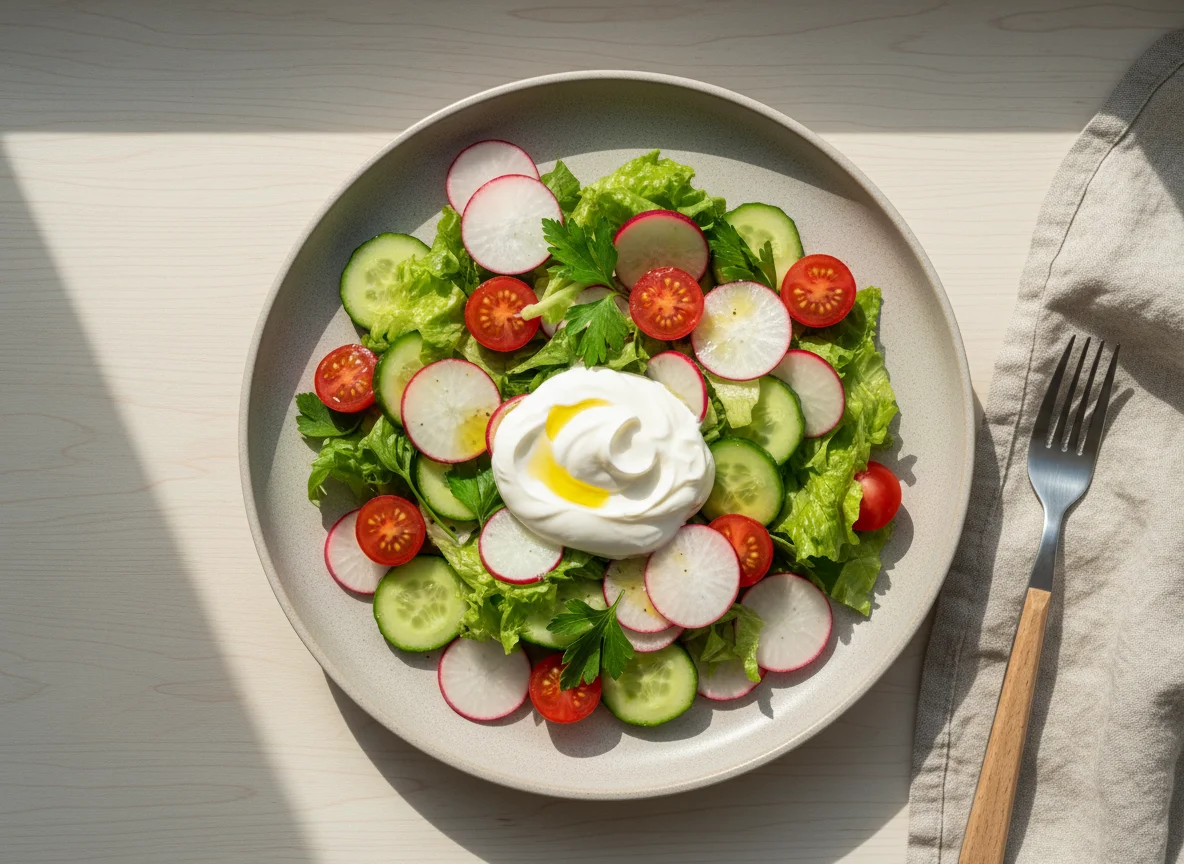 Овощной салат с редисом photo