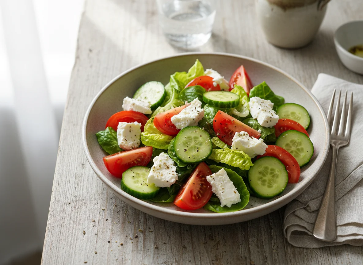 Овощной салат с сыром Сиртаки photo