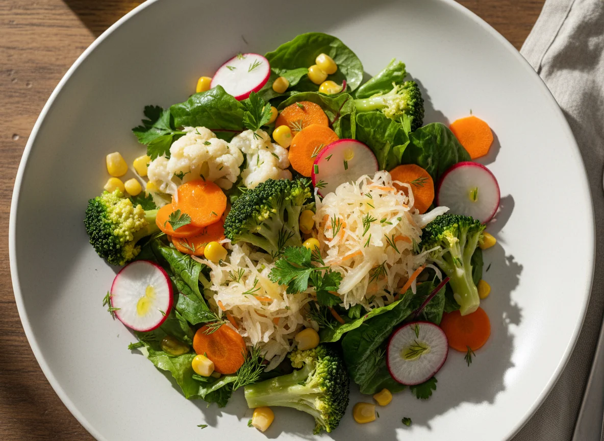 Овощной салат с тушеными овощами photo