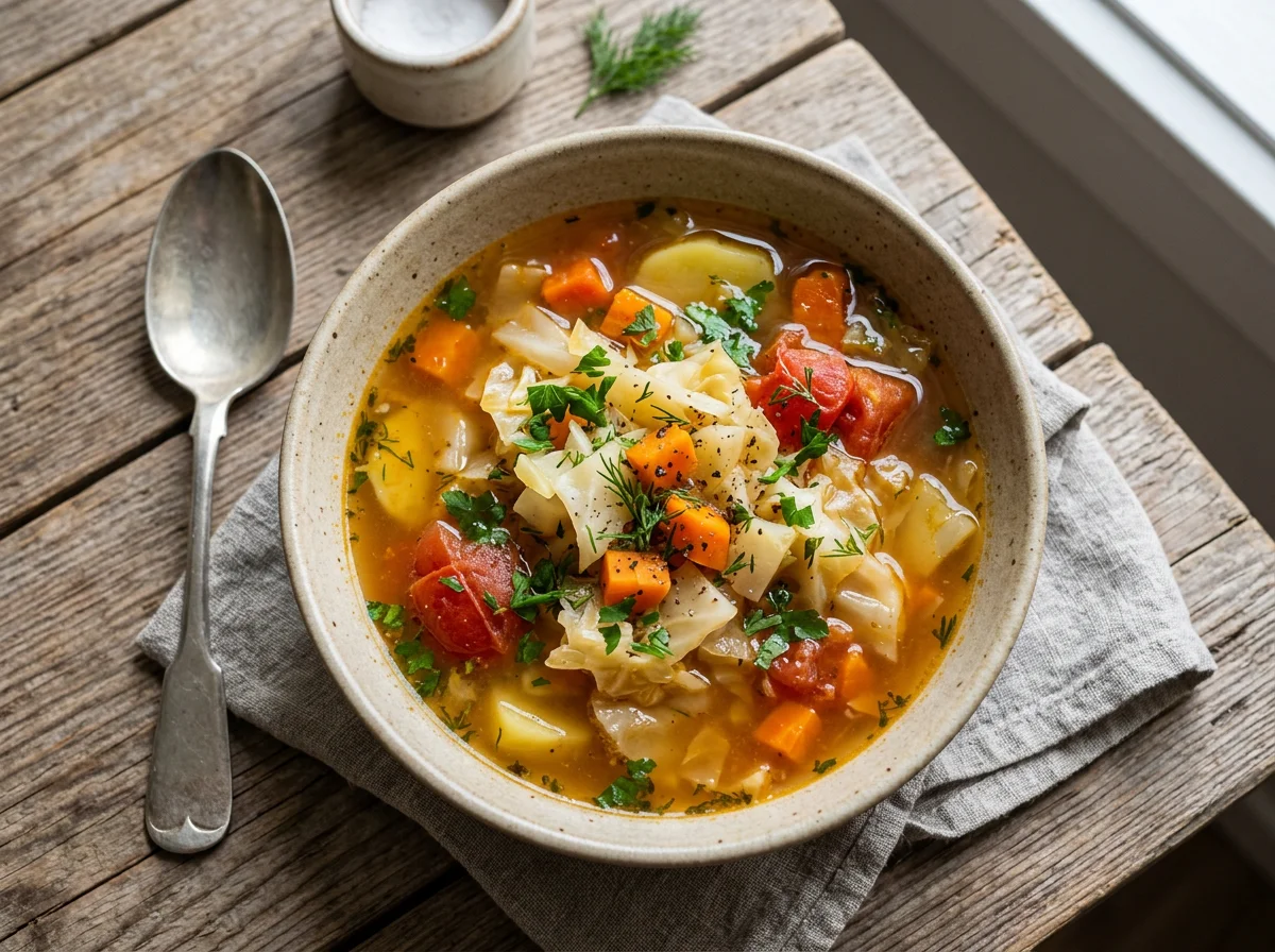 Овощной суп с капустой photo