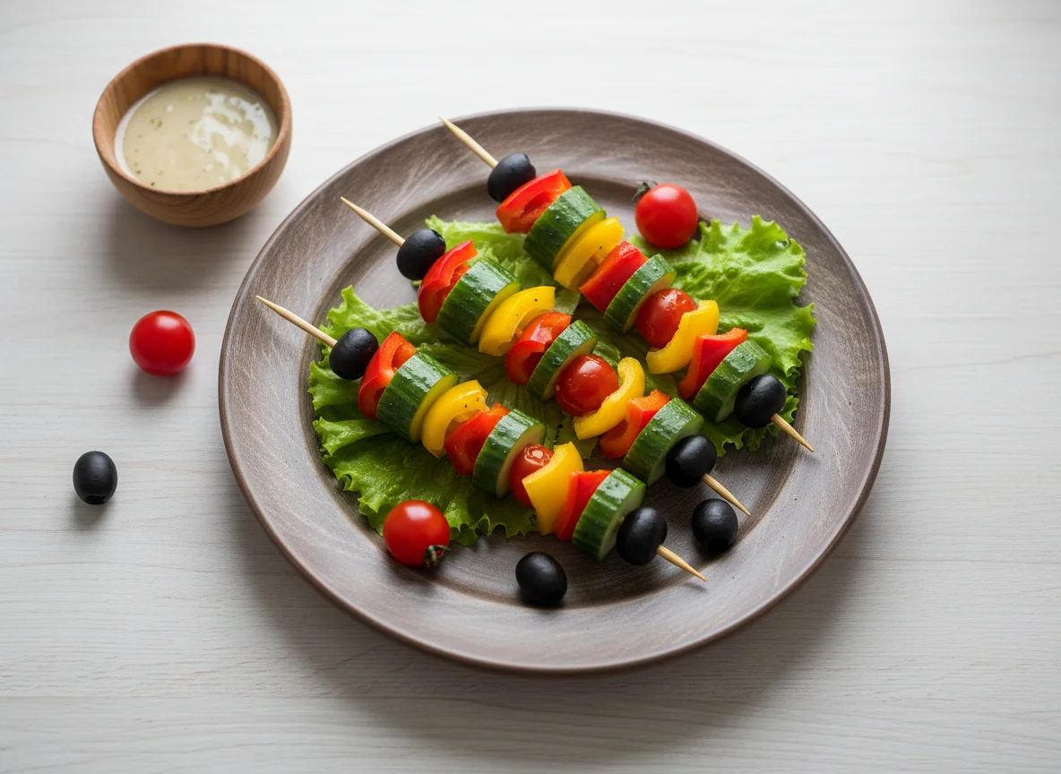 Овощные шашлычки photo