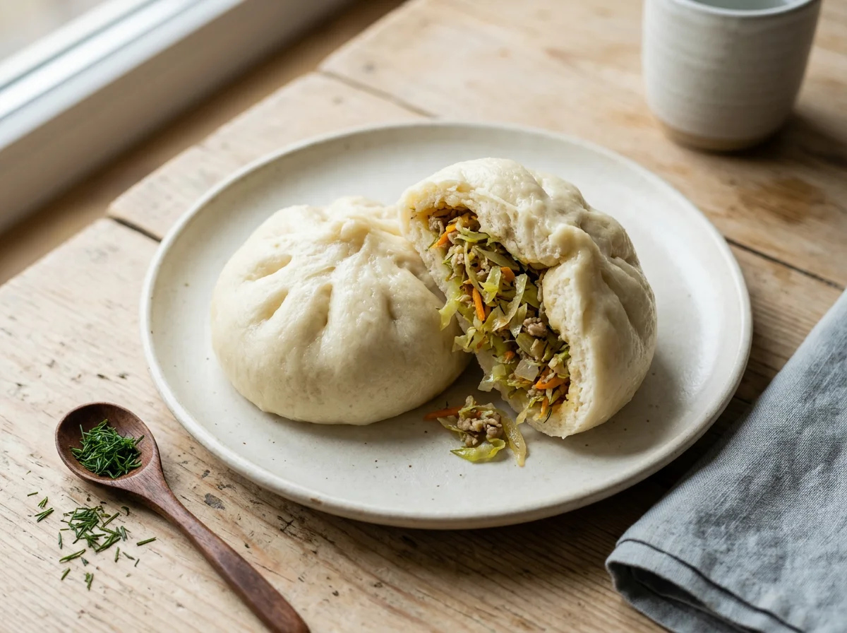 Паровой пирожок с начинкой photo