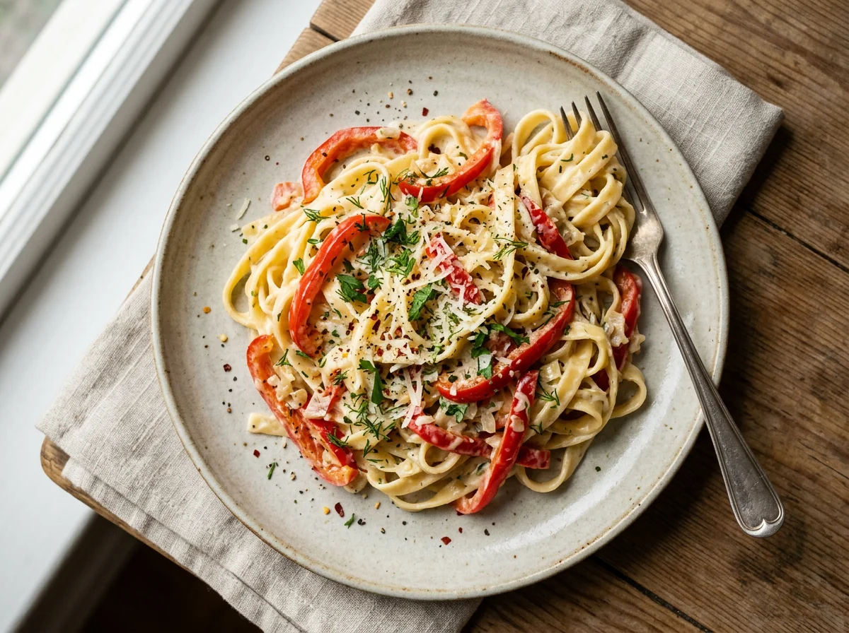 Паста с кремовым соусом photo