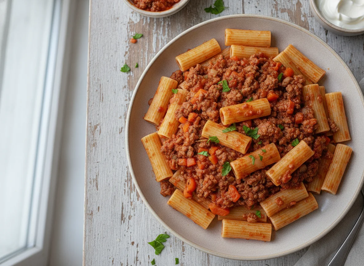 Паста с мясным соусом Болоньезе photo