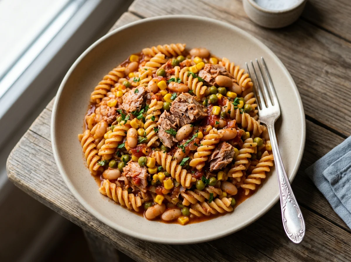 Паста с тунцом и фасолью photo