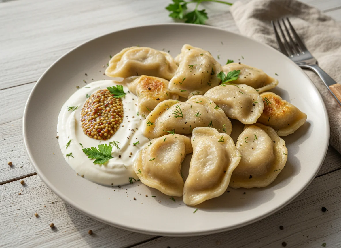 Пельмени с соусом photo