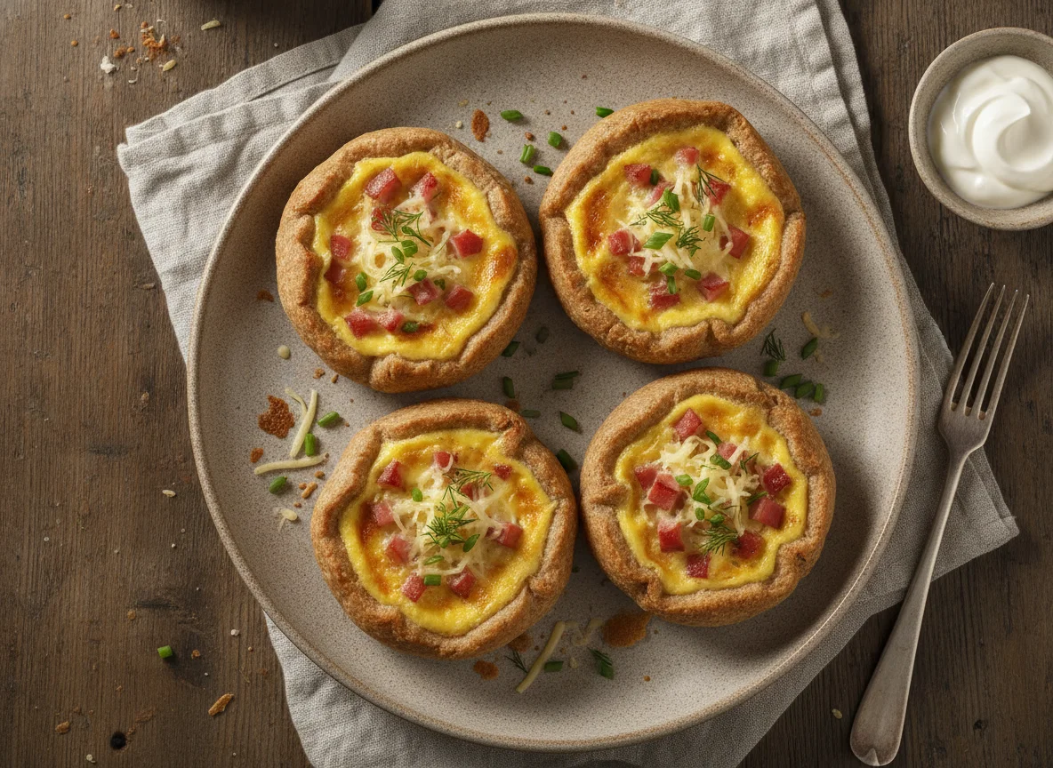 Перепечи с ветчиной и сыром photo