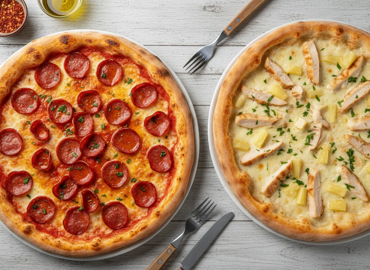 Пицца Пепперони и Пицца Гавайская photo