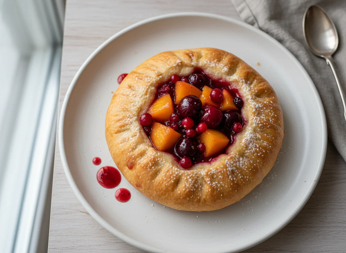 Пирожок с фруктовой начинкой photo