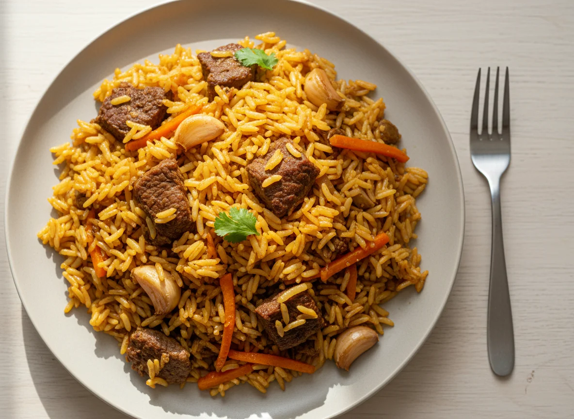 Плов с говядиной photo