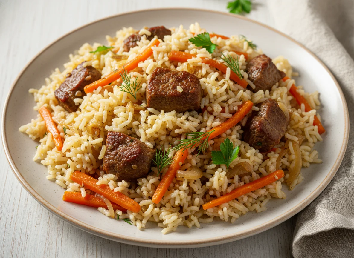 Плов с мясом и вермишелью photo