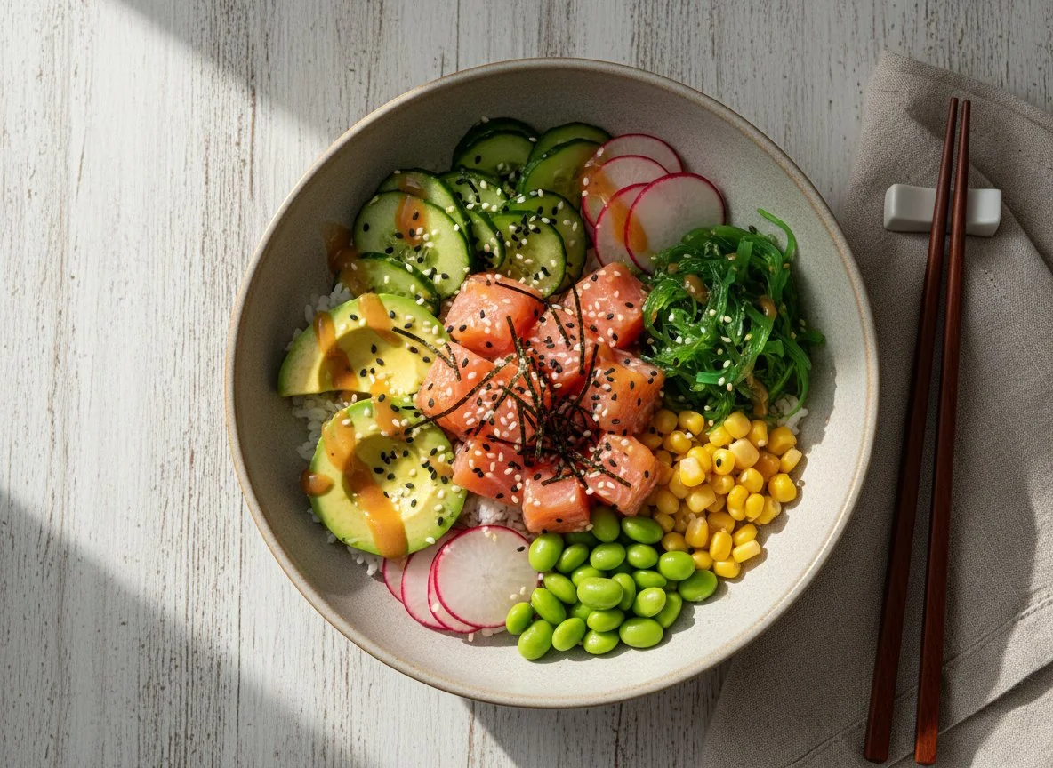 Поке с форелью photo