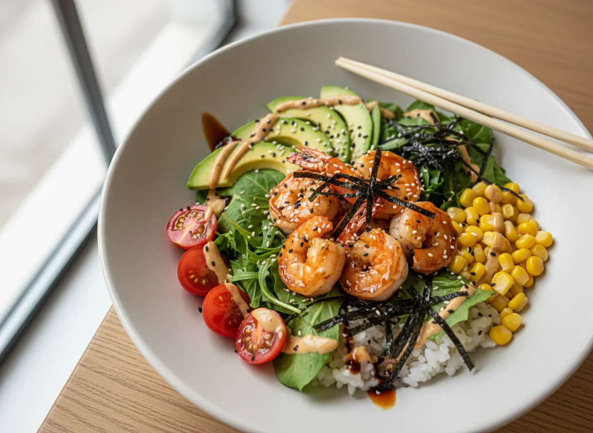 Поке с креветками photo