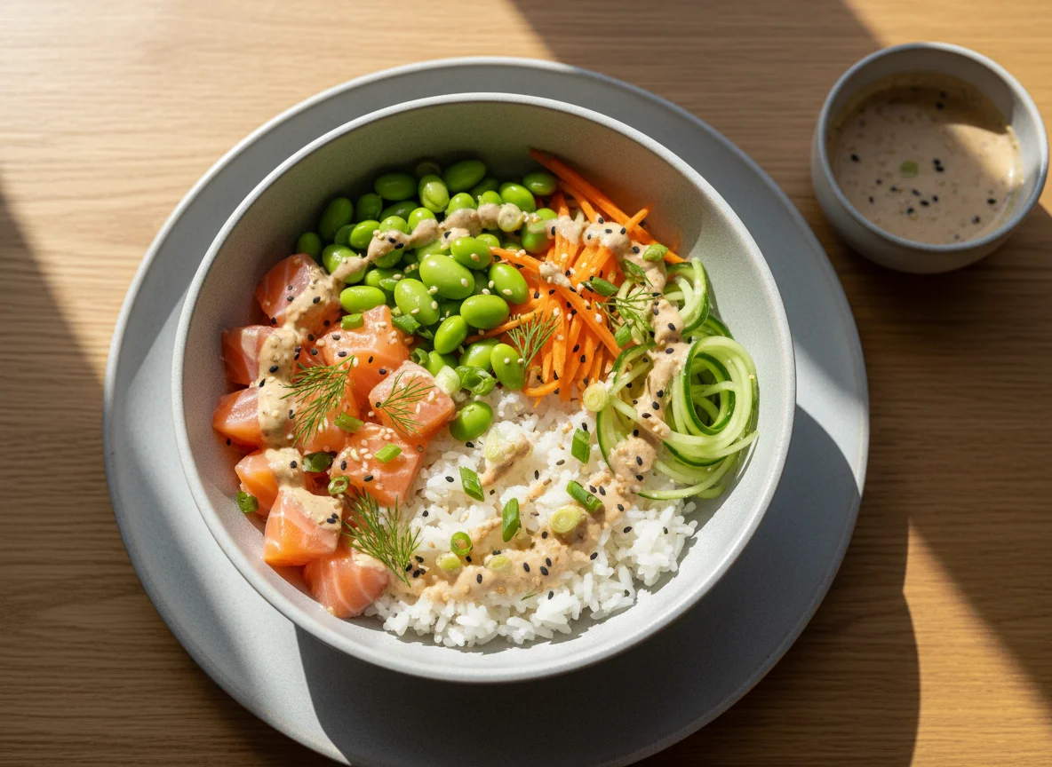 Поке с лососем photo