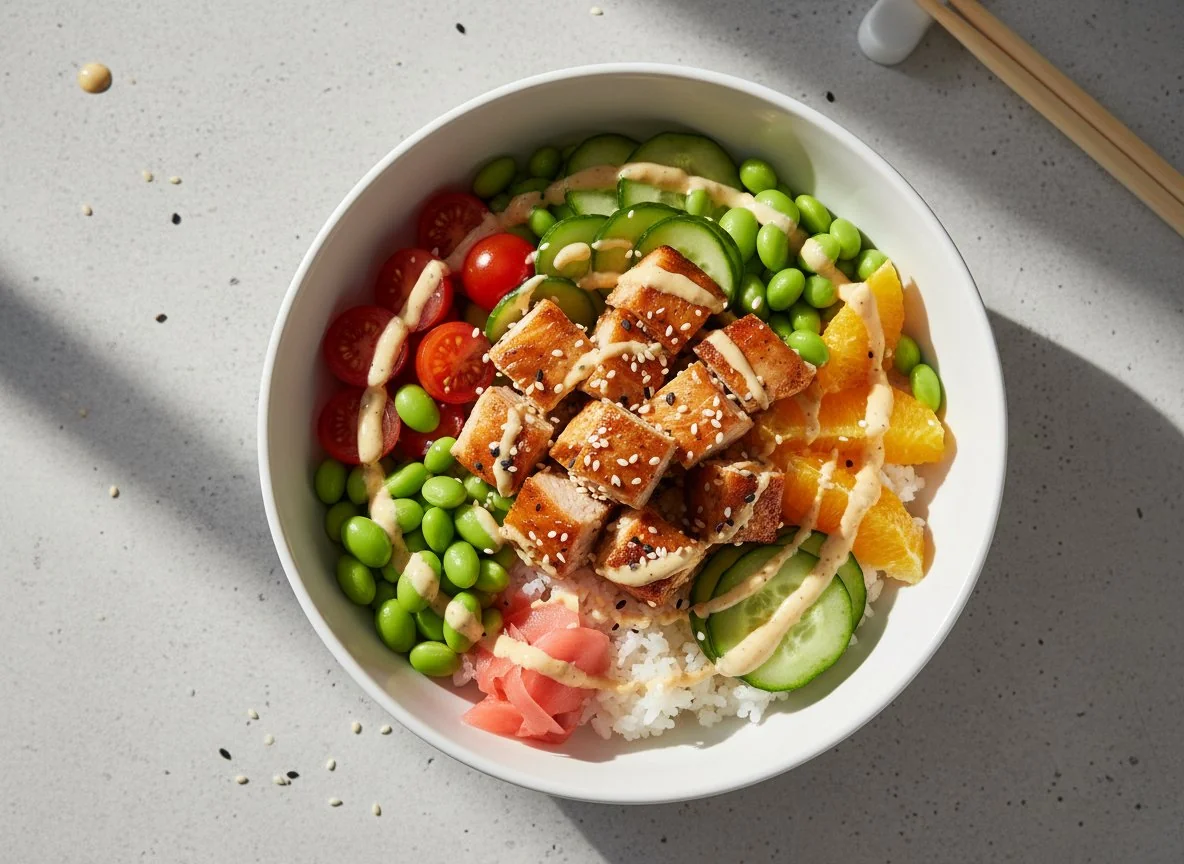 Поке-боул с курицей photo